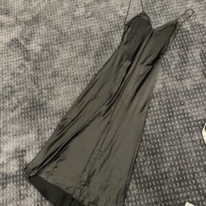Zara Backless Black Slip Dress